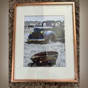 Frametory 11x14” Rose Gold Metal Picture Frame with Ivory Color Removable Matte